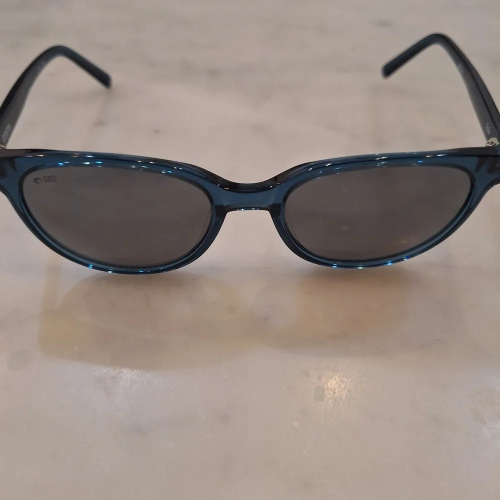 Costa Isla Sunglasses Womens OS Shiny Deep Teal Gray 580 Lens Polarized Beach